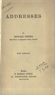 Cover of: Addresses. by Edward Thring