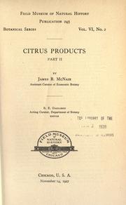 Cover of: Citrus products