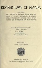 Cover of: Revised laws of Nevada by Nevada.
