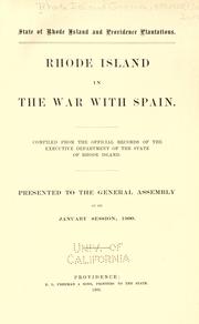 Cover of: Rhode Island in the War with Spain. by Rhode Island. Governor, 1899-1900 (Elisha Dyer)