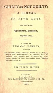 Guilty or not guilty by Thomas John Dibdin