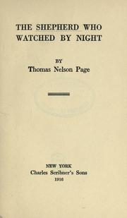 Cover of: The Shepherd who watched by night
