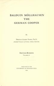 Cover of: Balduin Möllhausen: the German cooper