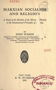 Cover of: Marxian socialism and religion by Spargo, John