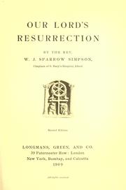 Cover of: Our Lord's resurrection