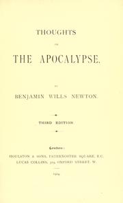 Cover of: Thoughts on the Apocalypse.