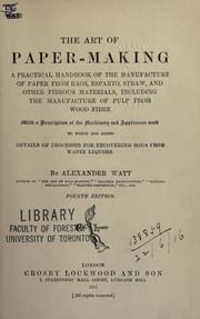 Cover of: The art of paper-making