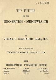 Cover of: The future of the Indo-British commonwealth