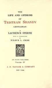 Cover of: The life and opinions of Tristram Shandy, gentleman