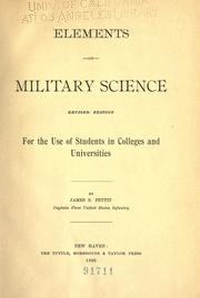 Cover of: Elements of military science