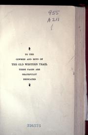 Cover of: The log of a cowboy: a narrative of the old trail days.