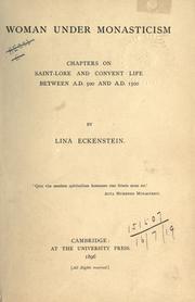 Cover of: Woman under monasticism by Lina Eckenstein