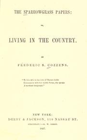 Cover of: The Sparrowgrass papers by Frederic S. Cozzens