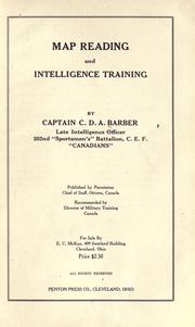 Cover of: Map reading and intelligence training by C. D. A. Barber