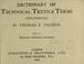 Cover of: Dictionary of technical textile terms (tri-lingual)