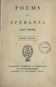 Poems by Lady Jane "Speranza" Wilde