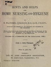 Hints and helps for home nursing and hygiene by E. MacDowel Cosgrave