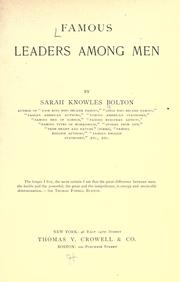 Cover of: Famous leaders among men