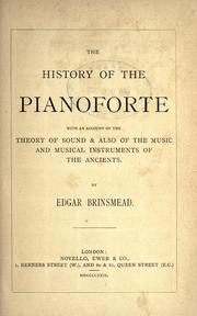 The history of the pianoforte by Edgar Brinsmead