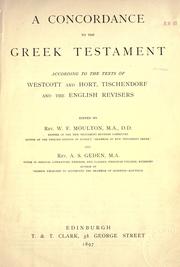 Cover of: A concordance to the Greek Testament