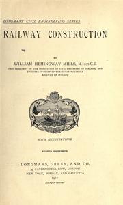 Cover of: Railway construction. by William Hemingway Mills
