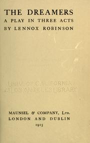 Cover of: The dreamers by Lennox Robinson