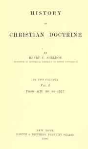 Cover of: History of Christian doctrine