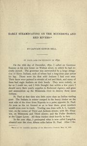 Cover of: Early steamboating on the Minnesota and Red rivers by Bell, Edwin