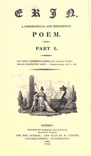 Cover of: Erin: a geographical and descriptive poem.