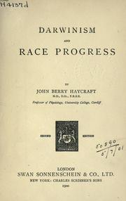 Cover of: Darwinism and race progress. by Haycraft, John Berry
