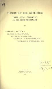 Cover of: Tumors of the cerebrum by Charles Karsner Mills