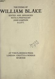 Cover of: The poems of William Blake