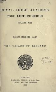 Cover of: Todd lecture series. by Royal Irish Academy