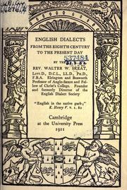 Cover of: English dialects from the eighth century to the present day. by Walter W. Skeat, Walter W. Skeat