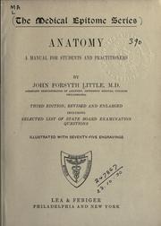 Cover of: Anatomy by John Forsyth Little