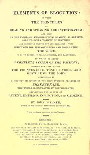 Elements of elocution by Walker, John