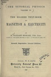 Cover of: higher text-book of magnetism and electricity.