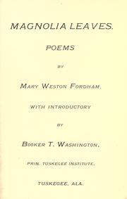 Cover of: Magnolia leaves by Mary Weston Fordham