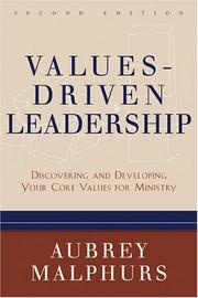 Cover of: Values-Driven Leadership, by Aubrey Malphurs