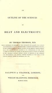 Cover of: An outline of the sciences of heat and electricity.