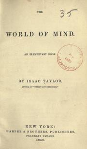 Cover of: The world of mind by Isaac Taylor