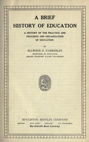 Cover of: A brief history of education by Cubberley, Ellwood Patterson