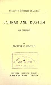 Cover of: Sohrab and Rustum, an episode