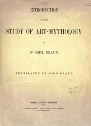 Introduction to the study of art-mythology by Emil Braun