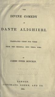 Cover of: The Divine comedy of Dante Alighieri. by Dante Alighieri
