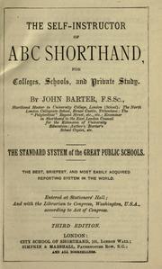 Cover of: The self-instructor of ABC shorthand, for colleges, schools, and private study.