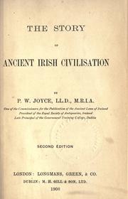 Cover of: The story of ancient Irish civilisation. by P. W. Joyce