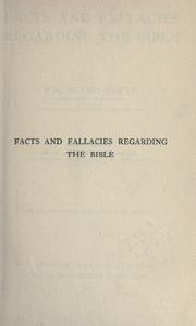 Cover of: Facts and fallacies regarding the Bible.