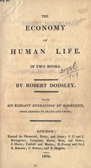 Cover of: The economy of human life by Robert Dodsley