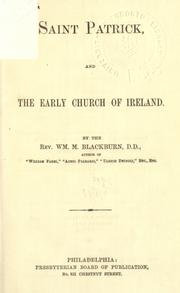 Cover of: St. Patrick and the early Church of Ireland.